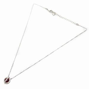 SWAROVSKI Favor ネックレス ペンダント ストーン 赤 レッド シルバー色