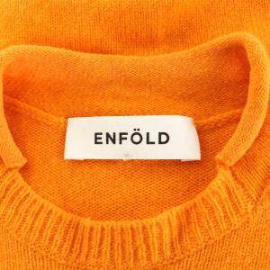 ENFOLD ニット セーター プルオーバー 長袖 クルーネック オレンジ