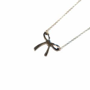 TIFFANY&Co. ボウ リボン ネックレス ペンダント Ag925 シルバー