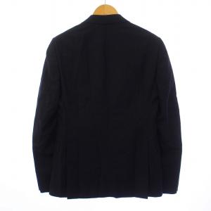 ARMANI COLLEZIONI テーラードジャケット ブレザー シングル 総裏地 ウール 38 L 黒 ブラック /KU GY H