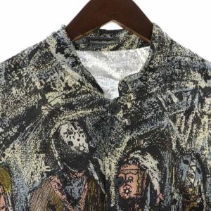 ISSEY MIYAKE 80s 筆タグ シャツ バンドカラー ビッグシルエット グレー