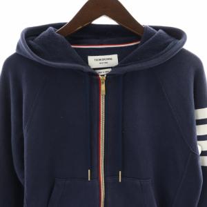 THOM BROWNE NEW YORK ジップパーカー 1 ネイビー