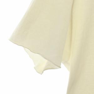 lucien pellat finet Tシャツ カットソー ラインストーン Uネック ロゴ 半袖 L 白 ホワイト