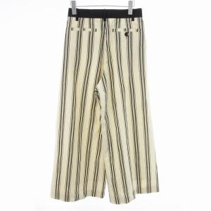 AKIRANAKA ベッキーワイドパンツ ストライプ ロング ボタン 2 M ベージュ AR2131-OWBK /MM