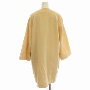 Christian Dior ノーカラーコート ロング コート M ベージュ
