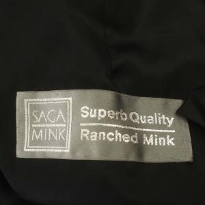 SAGA MINK 銀サガ 毛皮コート ロング コート シェアード ミンク F 黒 ブラック