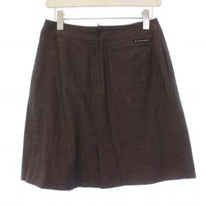 BURBERRY GOLF フレアスカート ミニ ノバチェック ウール ゴルフウェア 11 L 茶 ブラウン