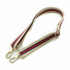 ショルダーストラップ ストライプ ベージュ 赤 レッド