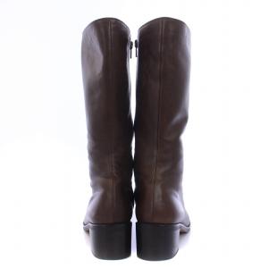 MARGARET HOWELL ロングブーツ チャンキーヒール レザー 24.5cm 茶 ブラウン 2113