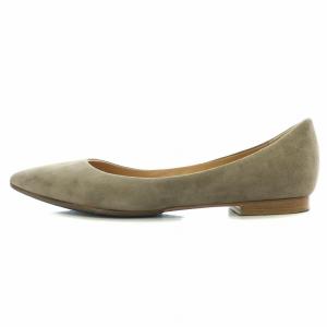 PELLICO パンプス ポインテッドトゥ ローヒール スエード 35.5 22.5cm グレージュ /BB OF