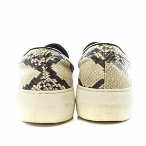 PELLICO サニー SUNNY スリッポン シューズ パイソン型押し レザー 36 23.0cm 23.5cm ベージュ