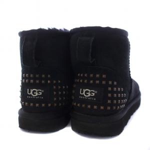 UGG australia クラシックミニ スタッズ ムートンブーツ ショート US7 24cm 黒 ブラック 1005065
