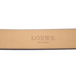 LOEWE ナローベルト ハトメ レザー 32-80 黒 ブラック