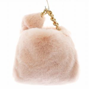 22AW ポイントチェーンファーバッグ ハンドバッグ ピンク CWGB224510 /AN38 OF