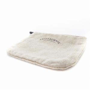 ARTS&SCIENCE ロゴポーチ 小物入れ リネン プリント ベージュ