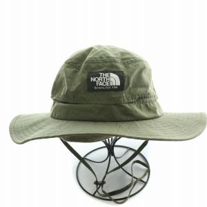 THE NORTH FACE ホライズンハット サファリハット 帽子 ナイロン メッシュ 切替 ロゴ 刺繍 L カーキ NN02336