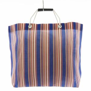 MARNI フラワー カフェ FLOWER CAFE ハンドバッグ トートバッグ ストライプ柄 ピンク 青 ブルー