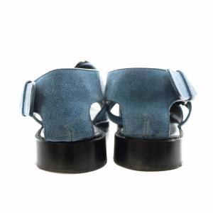 3.1 phillip lim サンダル ストラップ スエード 38 25.0cm 青 ブルー