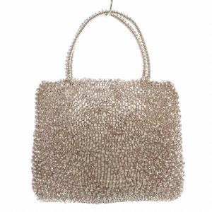 ANTEPRIMA ハンドバッグ リボン ビジュー フェイクパール 装飾 ワイヤー ピンク