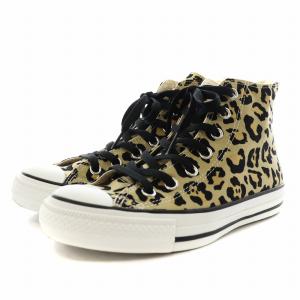 CONVERSE REACT HD オールスター チャックテイラー ハイカット スニーカー シューズ レオパード ヒョウ柄 24.0cm ベージュ