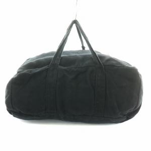 ARTS&SCIENCE ボストンバッグ ハンドバッグ キャンバス 裏地花柄 ロゴチャーム 黒 ブラック