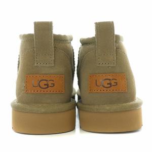 UGG australia Classic Ultra Mini クラシックウルトラミニ ショートブーツ ムートンブーツ 厚底 スエード ロゴ US6