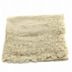 Faliero Sarti ストール シアー シースルー 刺繍 ベージュ