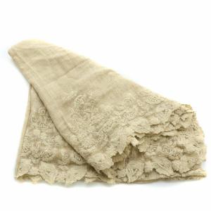 Faliero Sarti ストール シアー シースルー 刺繍 ベージュ