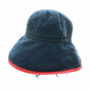 バケットハット バケハ 帽子 ロゴ 刺繍 紺 ネイビー 赤 レッド /BB OF
