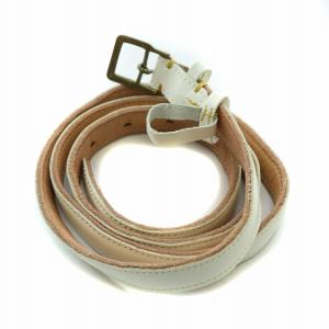 suzukitakayuki バックルベルト レザー 白 ホワイト