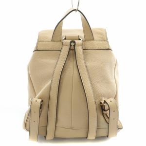 COACH リュックサック デイパック レザー ロゴチャーム 装飾 ピンクベージュ F37621
