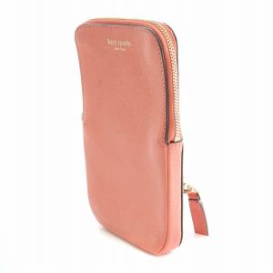 kate spade new york ショルダーバッグ ポシェット レザー 牛革 ロゴ プリント ピンク