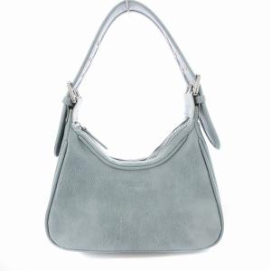 24AW EYELET ROUND ハンドバッグ ベルト コンパクト Y2K 鞄 水色 ライトブルー /MM