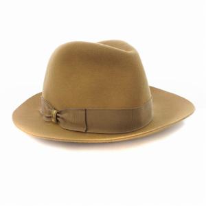 ボルサリーノ Borsalino　中折れ帽 帽子 56㎝ ブラウン　　茶 Borsalino 帽子 メンズ 中折れハット ボルサリーノ シープスキン