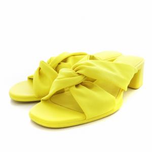 ケイティサンダル KATIE SANDAL チャンキーヒール 38 24.0cm 黄 イエロー K201348-002