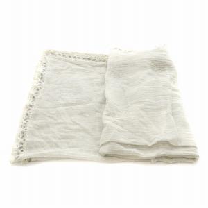 Faliero Sarti カットワークガーゼストール レース グレー