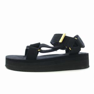 SUICOKE SUEDE SANDAL ベルクロ サンダル スエード ベルト EU36 23cm 黒 ブラック /TK