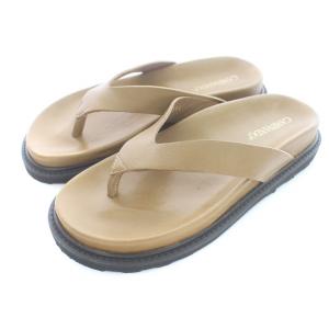 Deuxieme Classe取り扱い トングサンダル レザー 7 24cm 茶 ブラウン 21093510003810