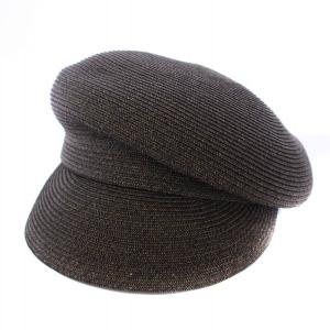 MAY PB5 キャスケット 帽子 アシンメトリー 茶 ブラウン ONM01832 /BM OF