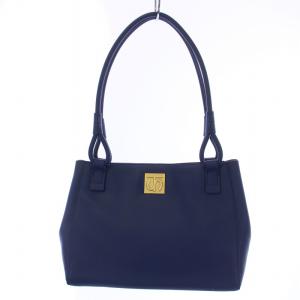 ハンドバッグ トートバッグ レザー 青 ブルー /BM OF