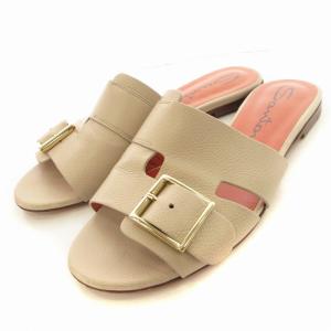 ミュール フラットサンダル ベルト 靴 シューズ 38 24cm ベージュ /MM OF