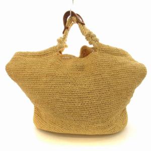 HELEN KAMINSKI ラフィア トートバッグ かごバッグ タッセル付き 鞄 ライトベージュ