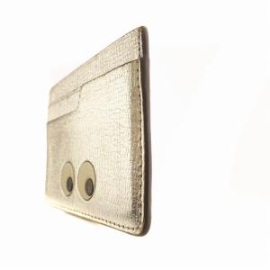 EYES カードケース 名刺入れ ミニウォレット レザー 目玉 銀色
