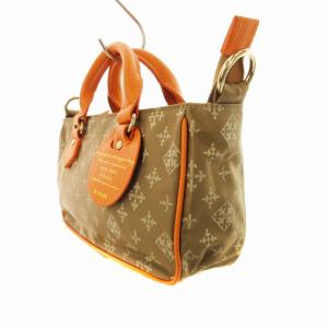 russet ショルダーバッグ ハンドバッグ 2WAY 総柄 バロック ナイロン 鞄 オレンジ /MM