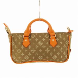 russet ショルダーバッグ ハンドバッグ 2WAY 総柄 バロック ナイロン 鞄 オレンジ /MM