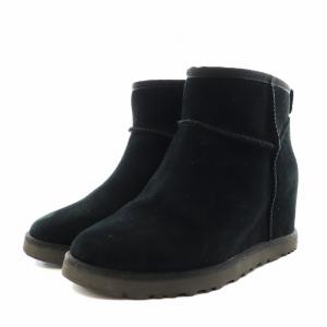 UGG australia クラシック フェム ミニ Classic Femme Mini ショートブーツ ムートンブーツ 23.5cm 黒 ブラック