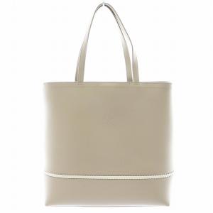 Kitamura トートバッグ ハンドバッグ ショルダーバッグ ロゴ レザー グレージュ /AN24 OF