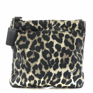 COACH オセロット ショルダーバッグ ヒョウ柄 レオパード ナイロン グレー 黒 ブラック F77429