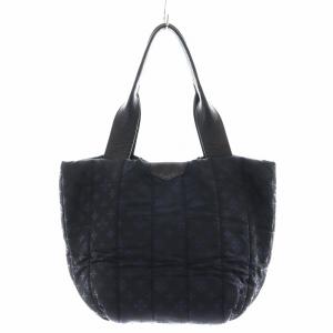 russet キルティング2wayショルダーバッグ ハンドバッグ トートバッグ モノグラム ナイロン 紺 ネイビー R873