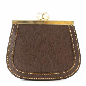 GUCCI ガマ口 コインケース 小銭入れ がま口 レザー 茶 ブラウン